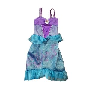 Disney Jakks Pacific Ariel Little Mermaid‎ Glittery Play Dress Size 4-6X